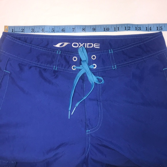 Oxide Royal Blue Polyester Surf Swim Shorts sz 30 - Picture 7 of 8